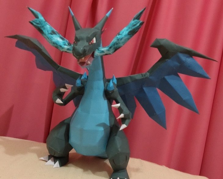 mega charizard x texturas 4k