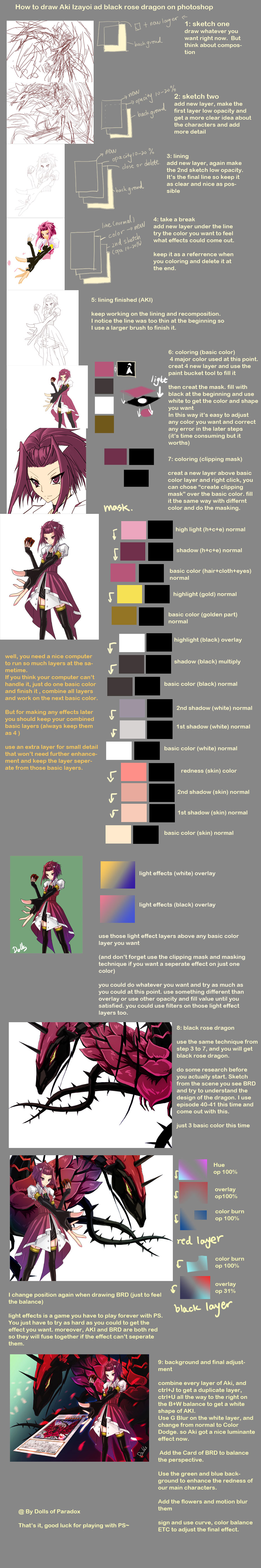 how to draw Aki in PS by dolls-of-paradox