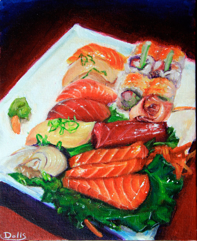 Acrylic  delicious sushi