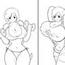 Tifa and Muscle Tifa LineArt