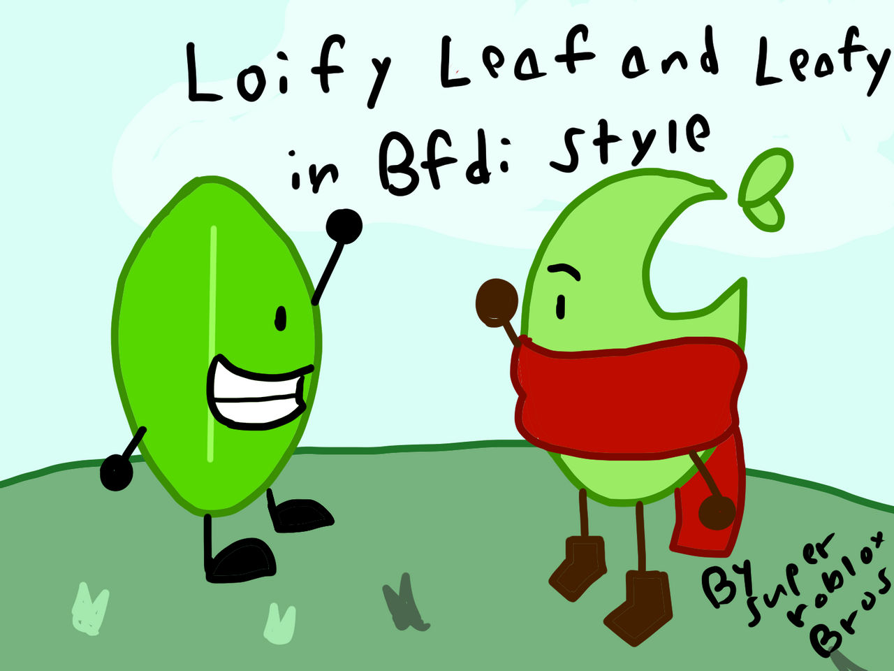 Loify Leaf and Leafy In the original bfdi style by SuperRobloxBros on ...