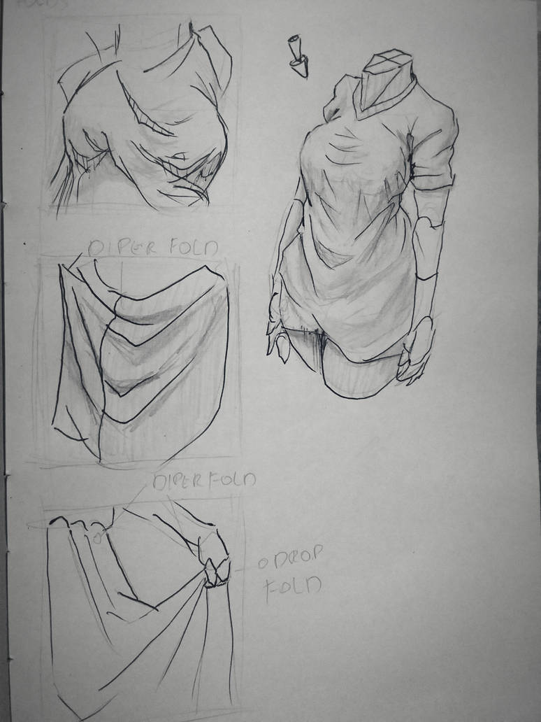 Study Folds by KazumaART on DeviantArt