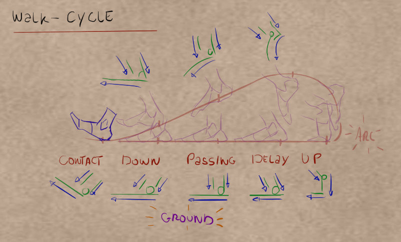 Walk cycle - study by KazumaART on DeviantArt