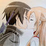 Kirito and Asuna kiss (Sword Art Online)