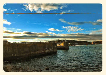 Winter sky January 2013 Findochty Harbour.