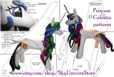 Princess Celestia plush toy Patterns for sale