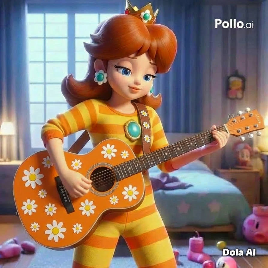 Princess Daisy Instruments Princess Daisy loves stringed instruments! :D by danthemangranturismo ...