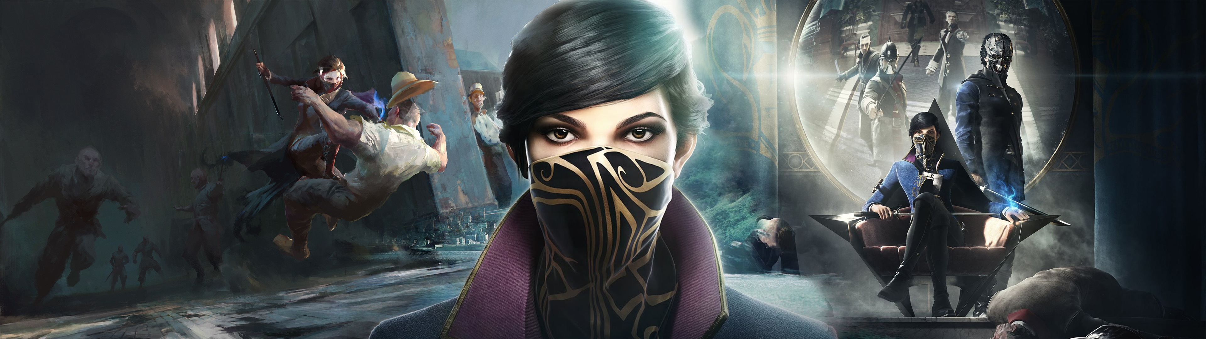Dishonored 2 Dual Screen Wallpaper by Lariatura on DeviantArt Dishonored 2 Dual Screen Wallpaper by Lariatura on DeviantArt