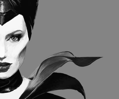 Magnificent is the Queen in Black (W.I.P. in B/W)