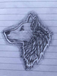 Sketchy wolf