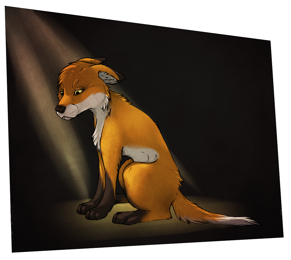 Sad fox is sad