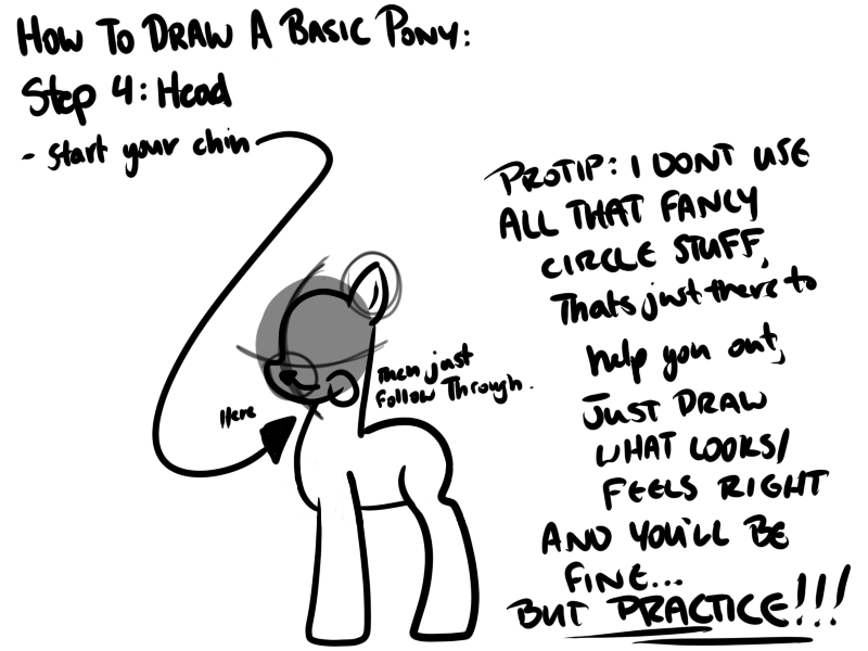 How to Draw a Pony Part One Step Four