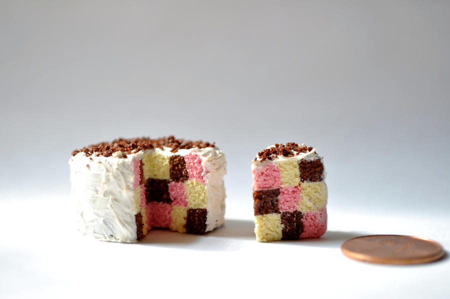 Checkerboard Neapolitan Cake