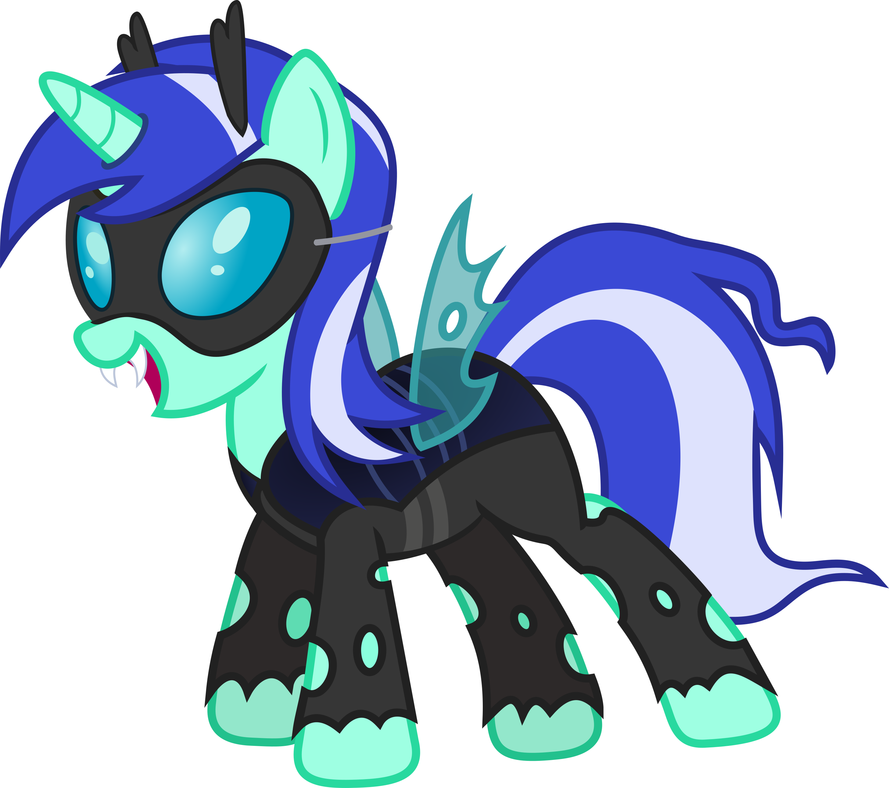 Filly in a Changeling Costume