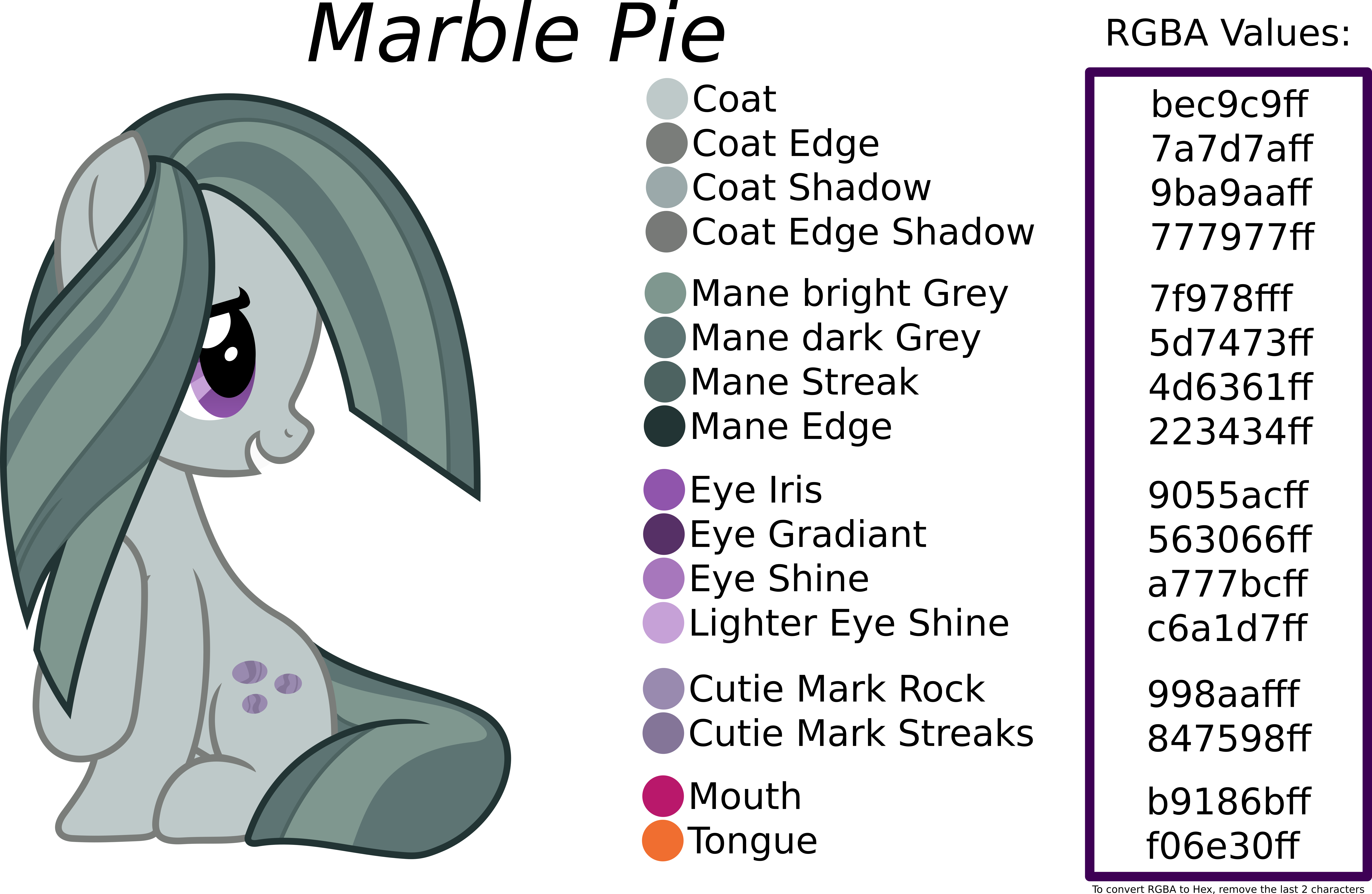 Marble Pie Coloring Guide