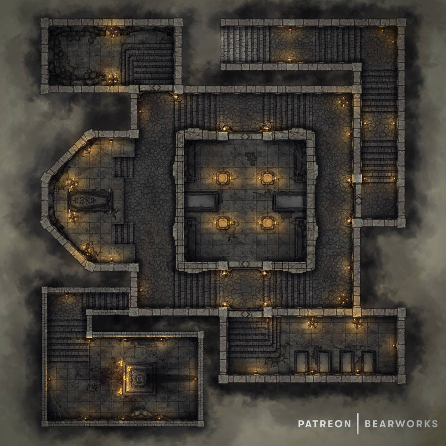 Sebule Crypts Map Family Crypts | Battlemap | 20x20 by BearworksHQ on DeviantArt