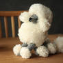 Crocheted poodle - another angle