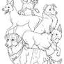 Kiwi and friends colouring page