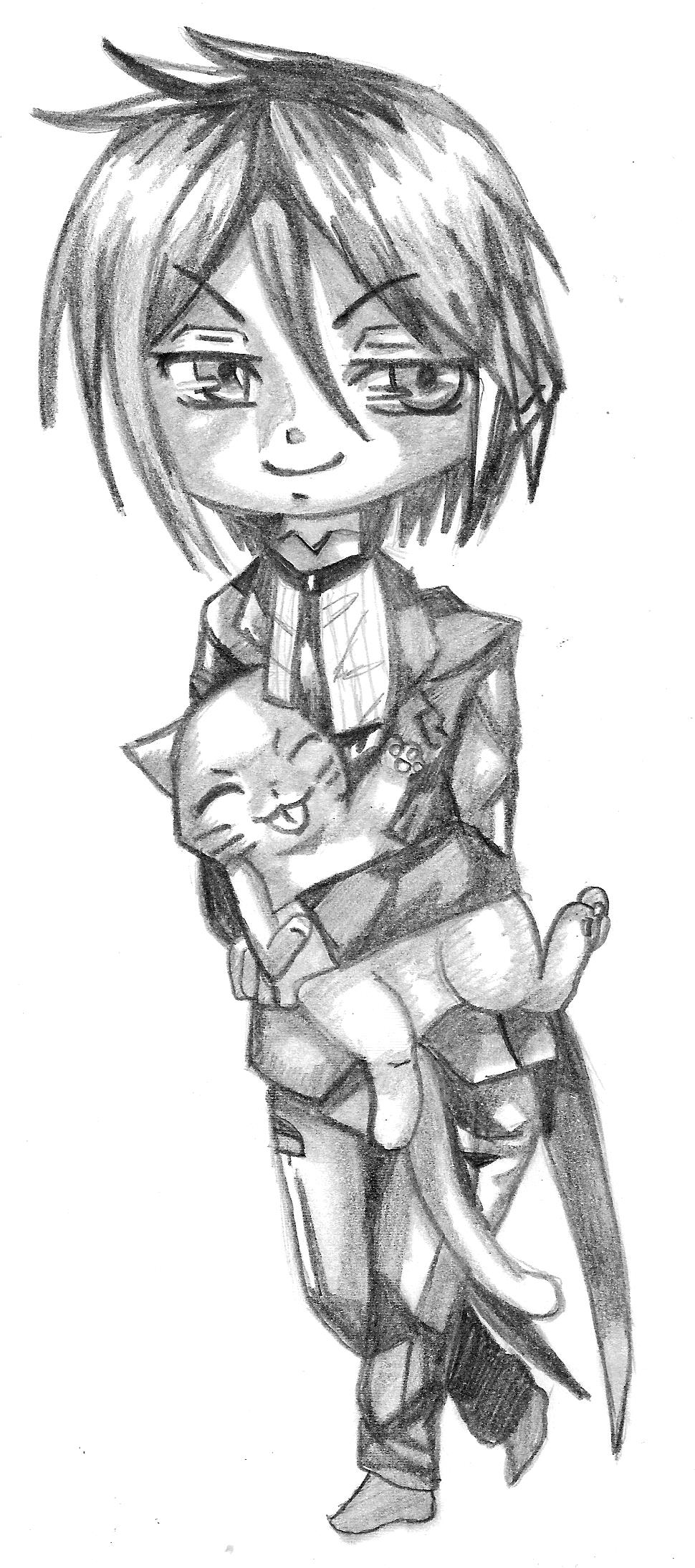 sebastian michaelis chat chibi