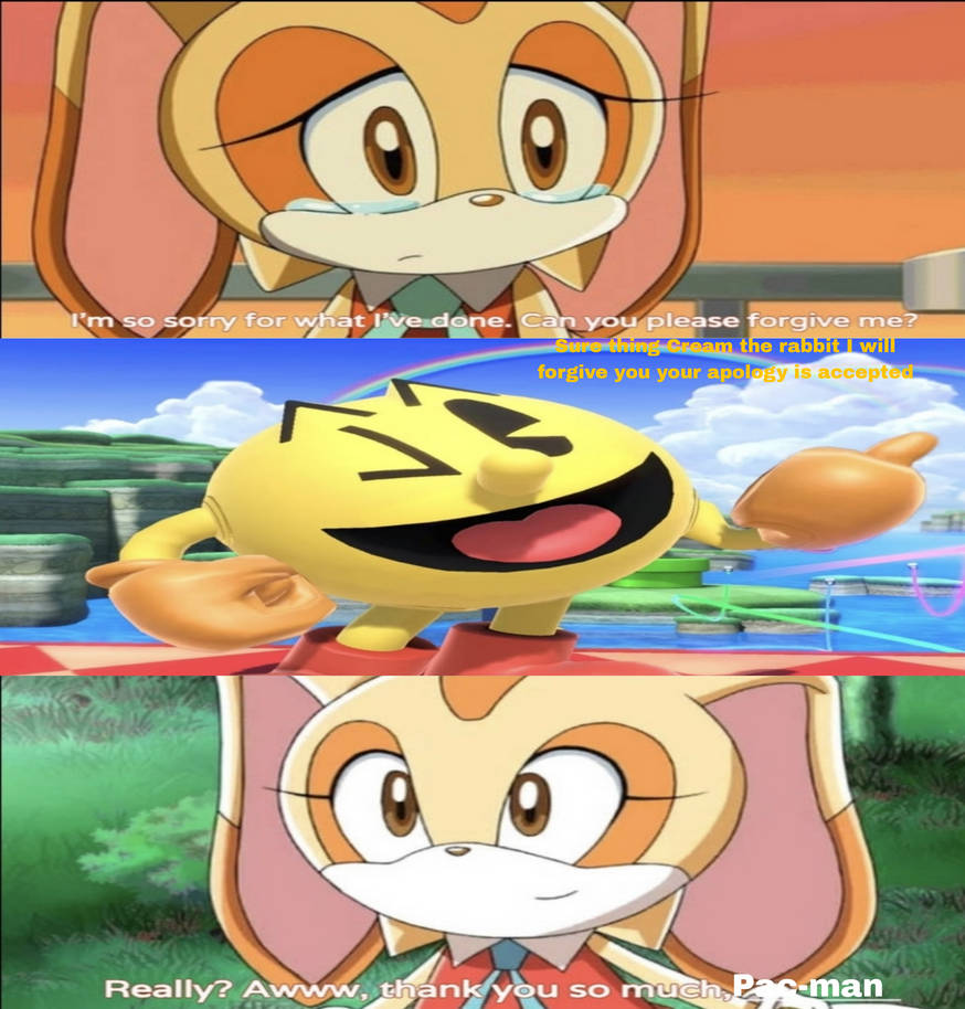 Sorry Pacman Pac-man accepts Cream's apology by Bryandurate on DeviantArt