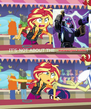 Sunset shimmer hates Shattered glass Goldbug