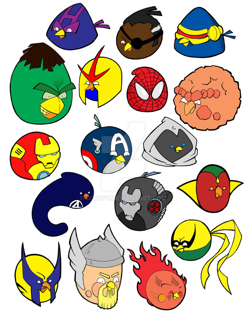 Marvel Heroes - Angry Birds fun by Ectopy on DeviantArt Marvel Heroes - Angry Birds fun by Ectopy on DeviantArt