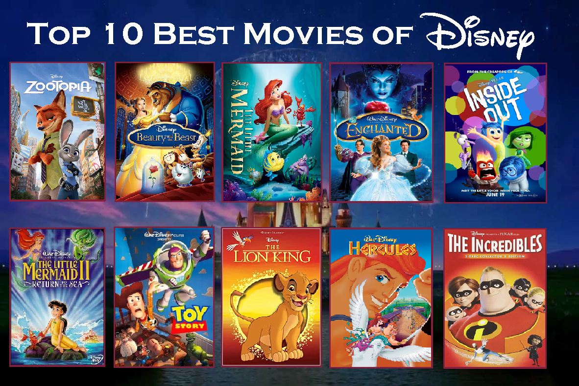 Top 10 Best Movies Of Disney by ArwenTheCuteWolfGirl on DeviantArt