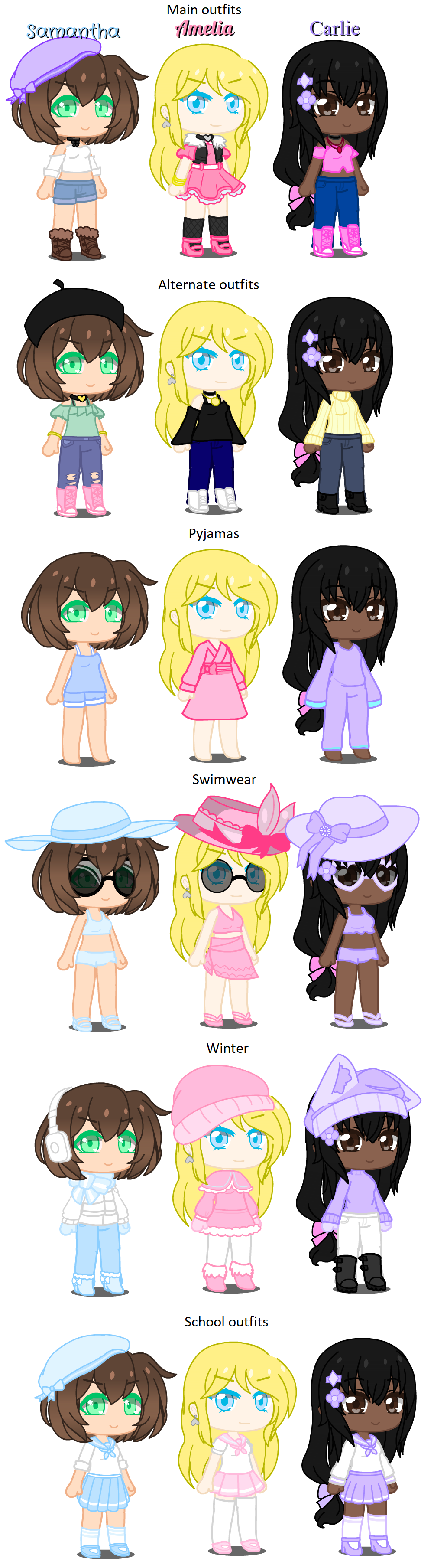 Just My Mean Girl Oc's (Gacha Club) by ArwenTheCuteWolfGirl on