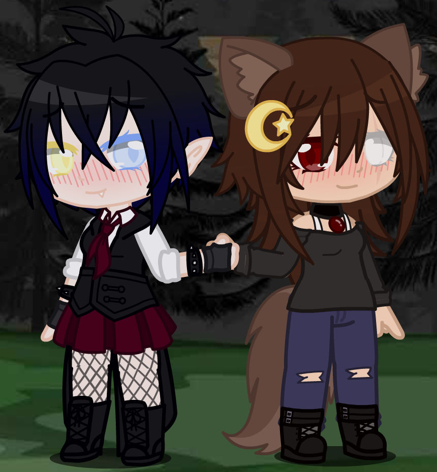 Werewolf And Vampire Couple (Gacha Club) by ArwenTheCuteWolfGirl on  DeviantArt