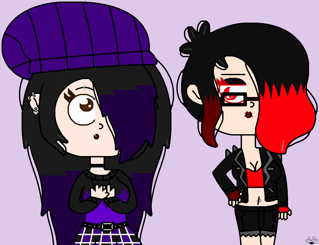 Elizabeth Meets Goth Rebecca by ArwenTheCuteWolfGirl on DeviantArt
