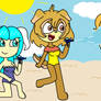 Water Gun Fight At The Beach