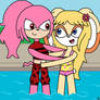 Coral Hugging Hime In The Pool