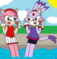Amy Rose And Blaze