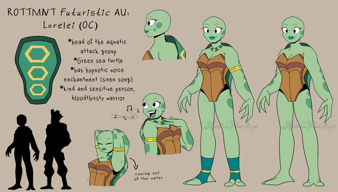 Karben Rottmnt Oc ROTTMNT AU: Lorelei (OC) by Lizzie-Wendigo on DeviantArt