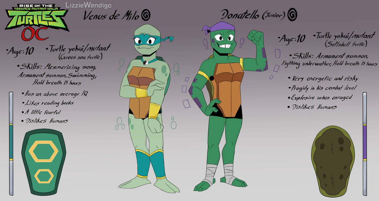 Karben Rottmnt Oc ROTTMNT OC: Venus and Junior by Lizzie-Wendigo on DeviantArt