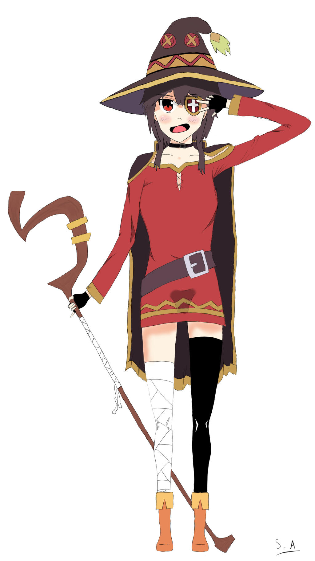 Megumin Hyperdistorted Fan Art Megumin by HardPlex on DeviantArt