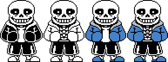 Pixilart - Sans battle sprite by MrLFG