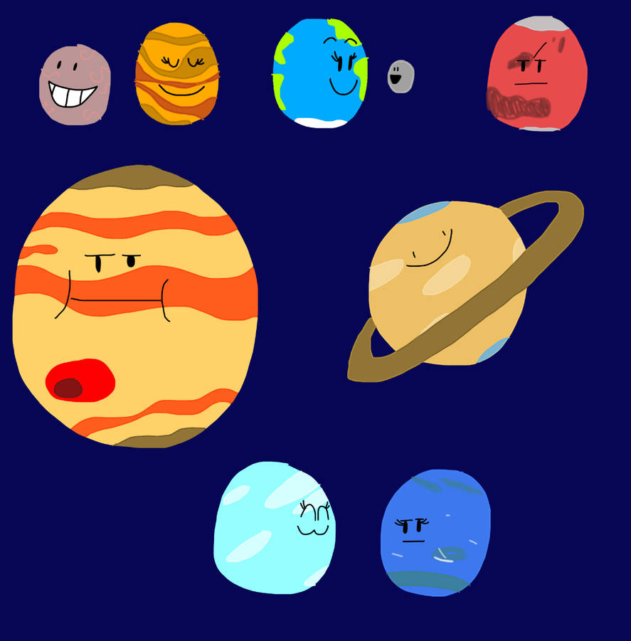 The Planets of the Solar System by doodletortle on DeviantArt