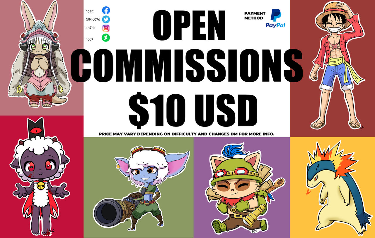 Commissionos OPEN COMMISSIONS! by Riod7 on DeviantArt