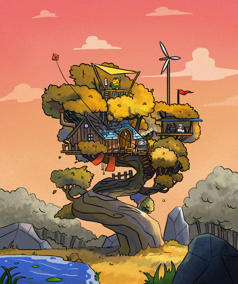 tree house on 1 different time by huyleoo2000 on DeviantArt