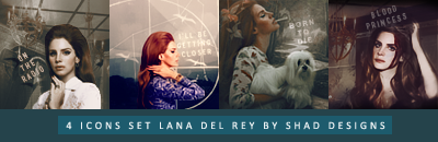 Set 4 Icons Lana Del Rey