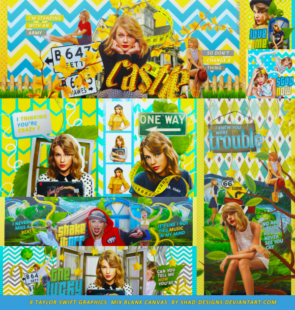 8 Taylor Swift  Graphics Mix Blank Canvas