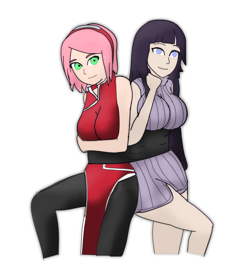 Sakura x Hinata Commission by abigailFrizzes on DeviantArt