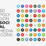 Free Vector Polygon Social Media Icons