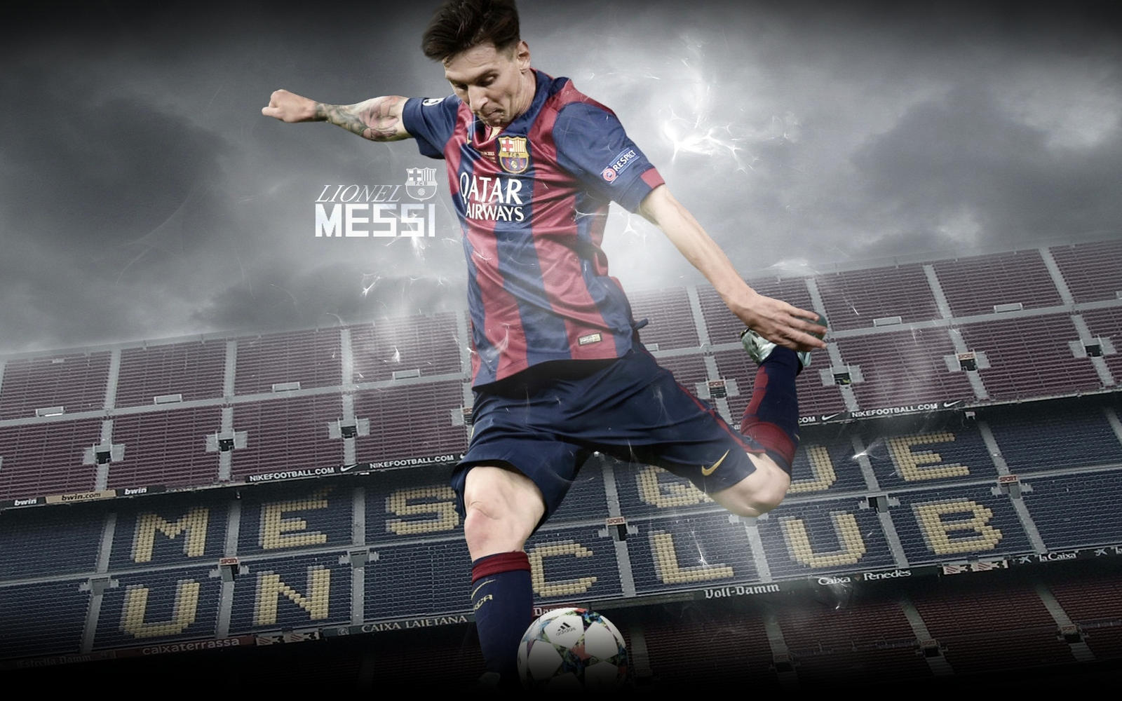 Lionel Messi Wallpaper 2015/16 by ChrisRamos4GFX on DeviantArt - Nếu bạn yêu thích Messi và Barcelona, thì đây chắc chắn là một tác phẩm nghệ thuật bóng đá hoàn hảo để tôn vinh ông vua của La Liga. Sự khéo léo trong việc xử lý bóng của Messi được tái hiện đầy tinh tế trên nền tảng hình ảnh đầy sống động và ấn tượng.