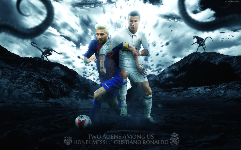 Cristiano Ronaldo and Lionel Messi Wallpaper by ChrisRamos4GFX on DeviantArt