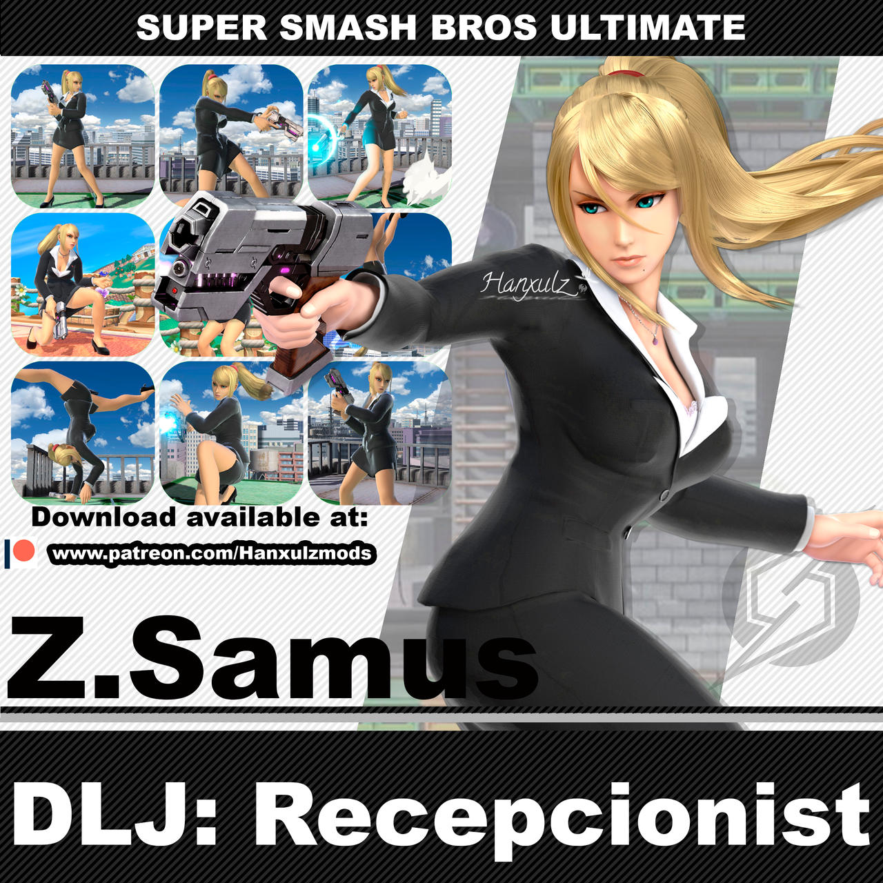 SSBU Mod: Zero Suit Samus (Recepcionist) by Hanxulz on DeviantArt SSBU Mod: Zero Suit Samus (Recepcionist) by Hanxulz on DeviantArt