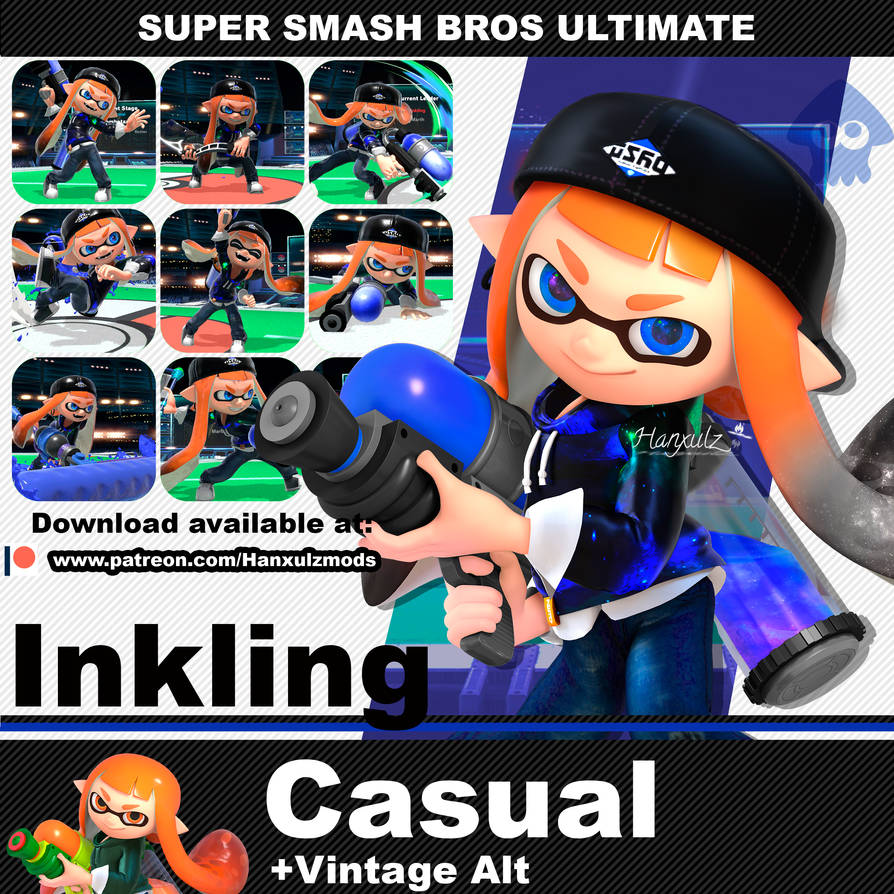 SSBU Mod: Inkling (Casual) by Hanxulz on DeviantArt
