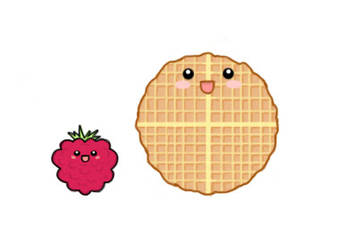 raspberry and waffle