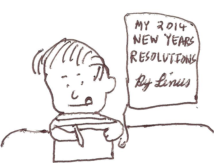 Linus writes his new years resolutions